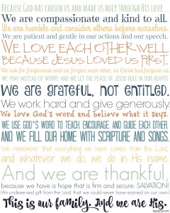 Family Mission Statement Blue & Orange - KaysePratt.com