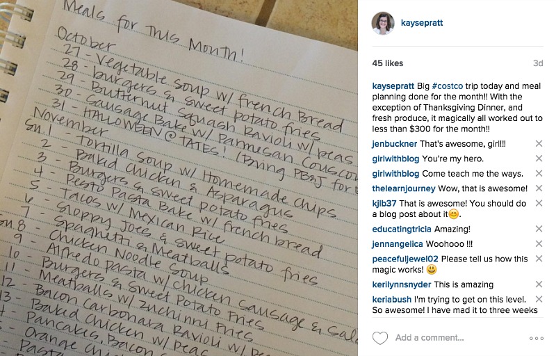 One Month Of Costco Meals - KaysePratt.com