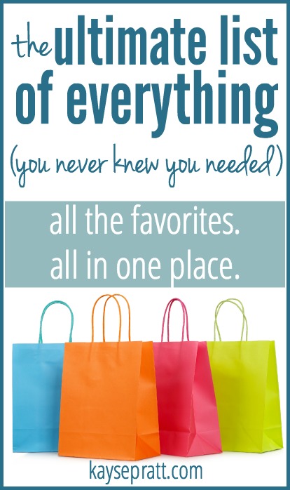 The Ultimate List Of Everything - KaysePratt.com