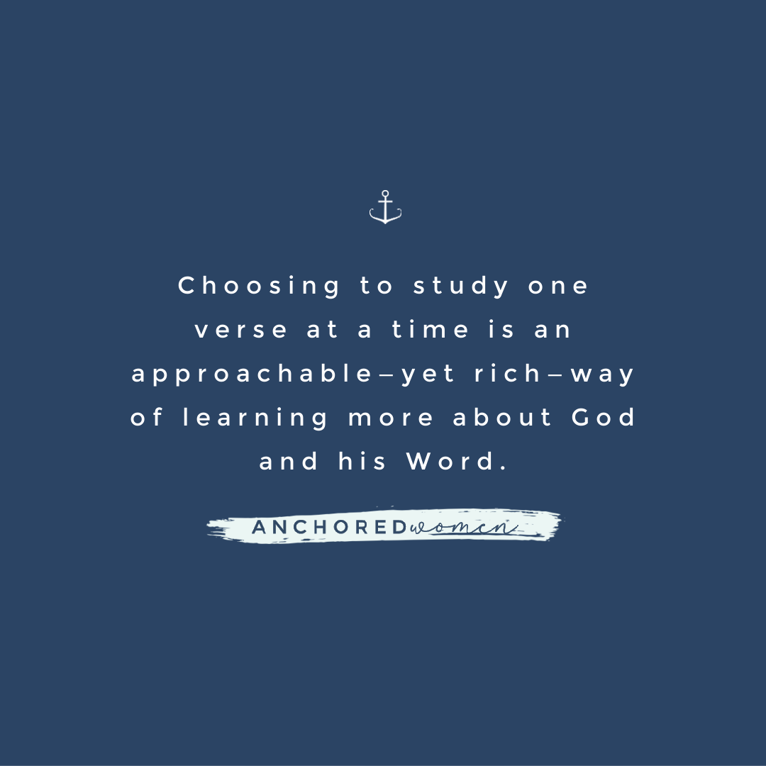 Studying the Bible One Verse at a Time